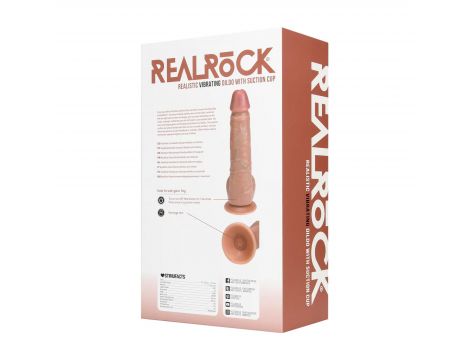 Wibrator realistyczny RealRock z moszną cielisty 25 cm - 3