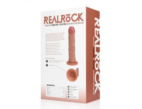 Wibrator realistyczny RealRock rotujący cielisty 20 5 cm - 2