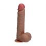 Realistyczny wibrator rotujący z jądrami RealRock beżowy 20,5 cm - 5