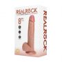 Realistyczny wibrator rotujący z jądrami RealRock beżowy 20,5 cm - 2