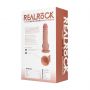 Realistyczny wibrator rotujący z jądrami RealRock beżowy 20,5 cm - 8