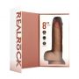 Realistyczny wibrator rotujący z jądrami RealRock beżowy 20,5 cm - 7