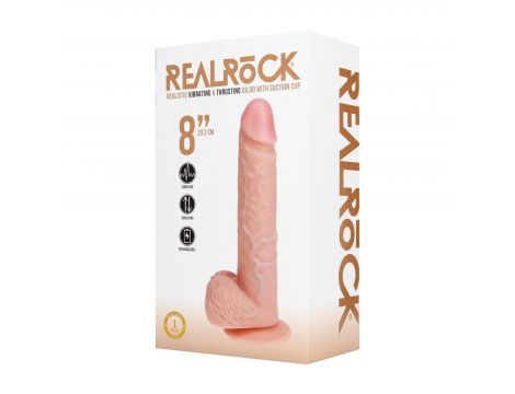 Wibrator realistyczny RealRock posuwisty 20,5 cm cielisty - 2