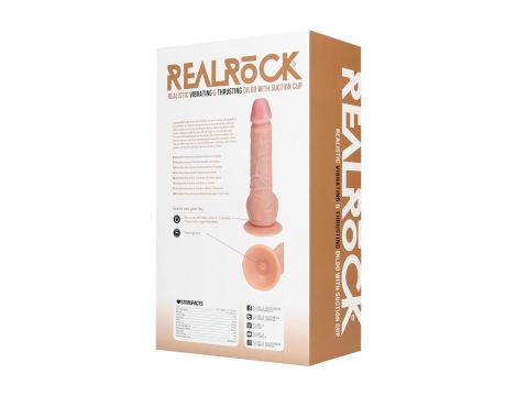 Wibrator realistyczny RealRock posuwisty 20,5 cm cielisty - 6