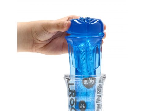 Masturbator RealRock Easy Rider niebieski TPE 21,5 cm - 7
