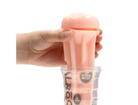 Masturbator waginalny RealRock Easy Rider cielisty TPE 21,5 cm - 9