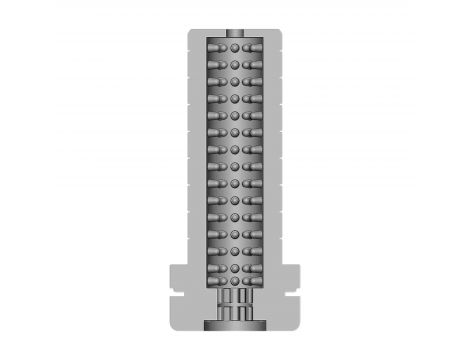 Masturbator teksturowany RealRock TPE czarny 21 cm - 6