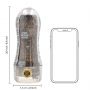 Masturbator teksturowany RealRock TPE czarny 21 cm - 9