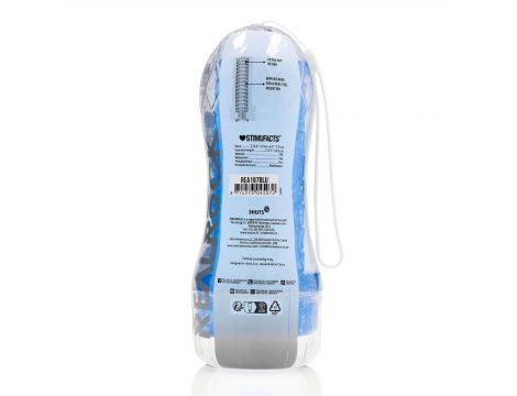 Masturbator teksturowany RealRock niebieski 21 cm