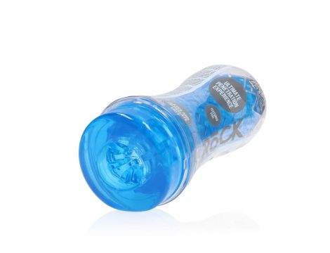 Masturbator teksturowany RealRock niebieski 21 cm - 7
