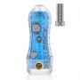 Masturbator teksturowany RealRock niebieski 21 cm - 4
