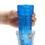 Masturbator teksturowany RealRock niebieski 21 cm - 3