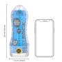 Masturbator teksturowany RealRock niebieski 21 cm - 10