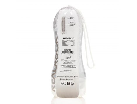 Masturbator teksturowany Easy Rider RealRock transparentny 21 cm