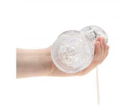 Masturbator teksturowany Easy Rider RealRock transparentny 21 cm - 8