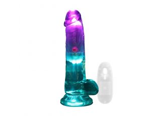 Wibrator realistyczny RealRock z jądrami przezroczysty 16.2 cm