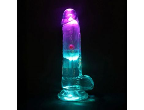 Wibrator realistyczny RealRock z jądrami przezroczysty 16.2 cm - 6