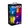 Wibrator realistyczny RealRock z jądrami przezroczysty 16.2 cm - 5