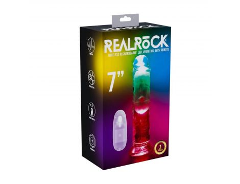 Wibrator realistyczny RealRock przezroczysty 20 cm - 5
