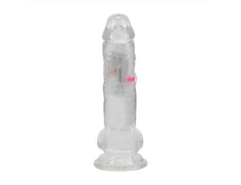 Wibrator realistyczny RealRock LED przezroczysty 19.5 cm - 4