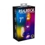 Wibrator realistyczny RealRock LED przezroczysty 19.5 cm - 2