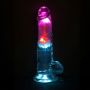 Wibrator realistyczny RealRock LED przezroczysty 19.5 cm - 8