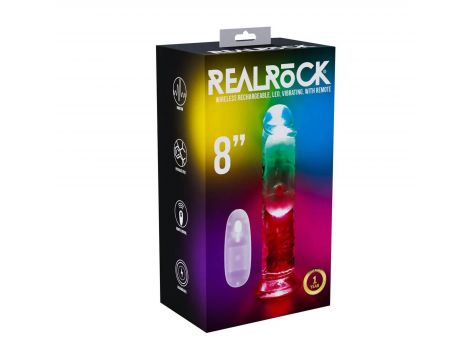 Wibrator realistyczny RealRock przezroczysty 22 cm