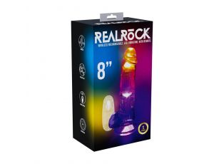 Wibrator realistyczny RealRock przezroczysty 22,5 cm