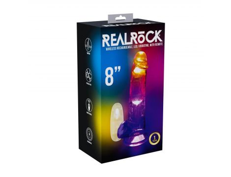Wibrator realistyczny RealRock przezroczysty 22,5 cm
