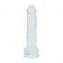 Realistyczne dildo z jądrami transparentne RealRock 13 cm - 4