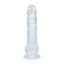 Realistyczne dildo z jądrami transparentne RealRock 13 cm - 3