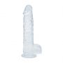 Realistyczne dildo z jądrami transparentne RealRock 13 cm - 6
