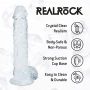 Realistyczne dildo z jądrami transparentne RealRock 13 cm - 7
