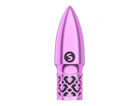 Glitter - Rechargeable ABS Bullet - Pink - 2