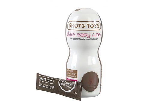 Masturbator analny Real Skin Dark Easy Rider ShotsToys 15,7 cm - 2