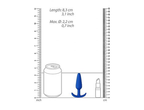 Korek analny silikonowy ShotsToys niebieski - 4