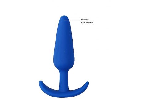 Korek analny silikonowy ShotsToys niebieski - 3