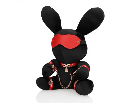 Królik bondage pluszowy S-Line welwetowy duży czarny - 4