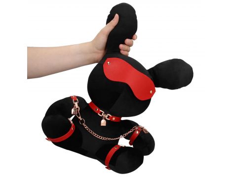 Królik bondage pluszowy S-Line welwetowy duży czarny - 6