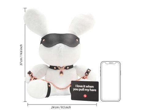 Pluszowy królik bondage S Line aksamitny duży biały - 6