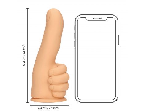 Dildo kciuk S Line cieliste silikonowe - 6