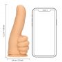 Dildo kciuk S Line cieliste silikonowe - 7
