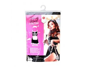 French Maid Costume - S/M - Black