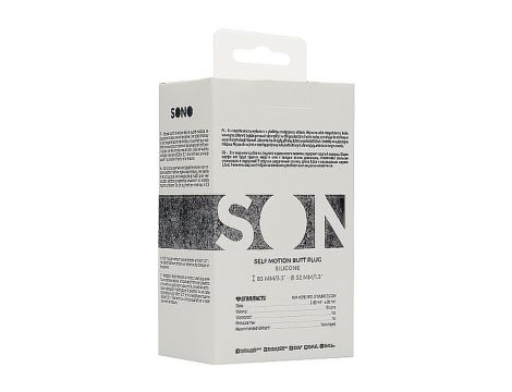 Korek analny Sono z ruchomą kulką silikonowy 9,5 cm czarny - 4