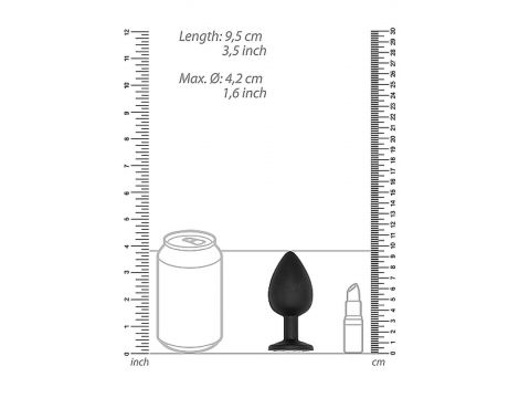 Korek analny Sono z ruchomą kulką silikonowy 9,5 cm czarny - 2