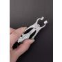 Klipsy na sutki koniczynowe z łańcuchem Steel 50 cm - 2