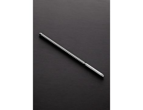 Żebrowany korek do penisa stalowy Steel 24 cm 0,8 cm - 2