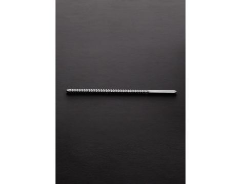 Żebrowany korek do penisa stalowy Steel 24 cm 0,8 cm - 3