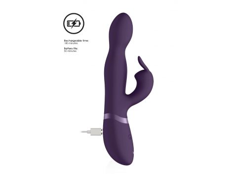 Wibrator króliczek Niva ShotsToys fioletowy USB 360 stopni - 6