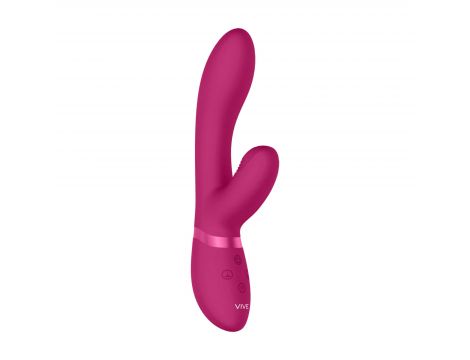 Wibrator króliczek silikonowy Vive Kyra różowy USB 21 cm
